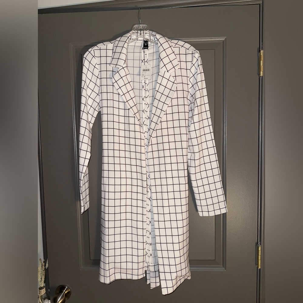 Windsor White and Black Grid Blazer Jacket